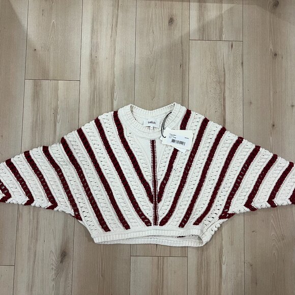 Red/White Ba&sh Pull Gardy Sweater (New w/ Tags) Size 1 - Picture 3 of 4
